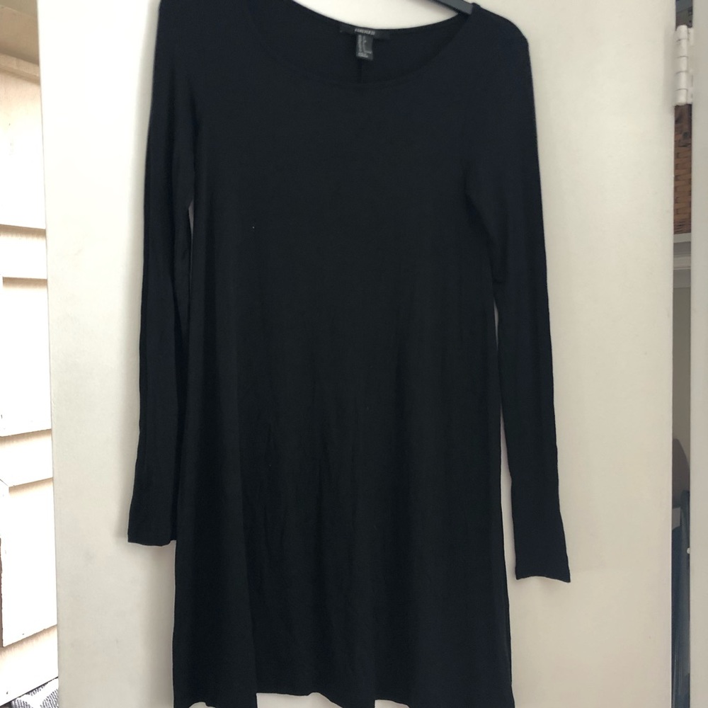Long sleeve black dress